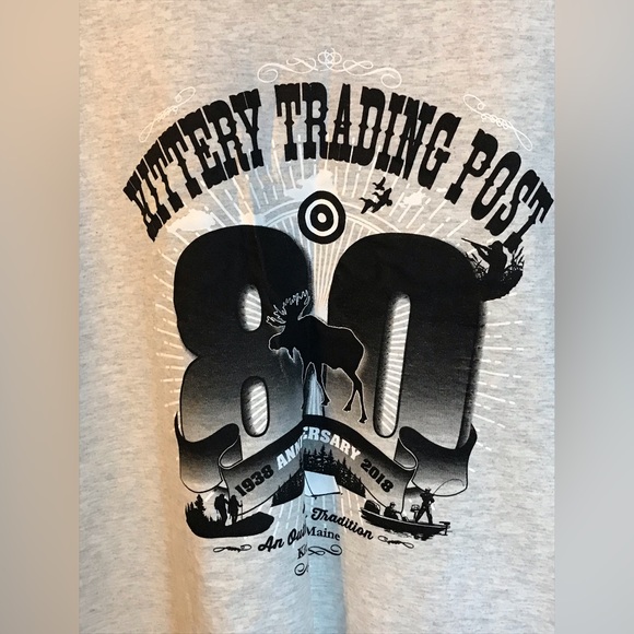 Kittery Trading Post gray 80th Anniversary tee-shirt - Picture 2 of 6